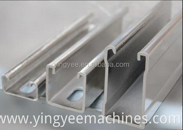 Solar PV Panel Mounting Brackets roll forming machine with 60tons punching mahcine/high speed hydraulic punching forming machine